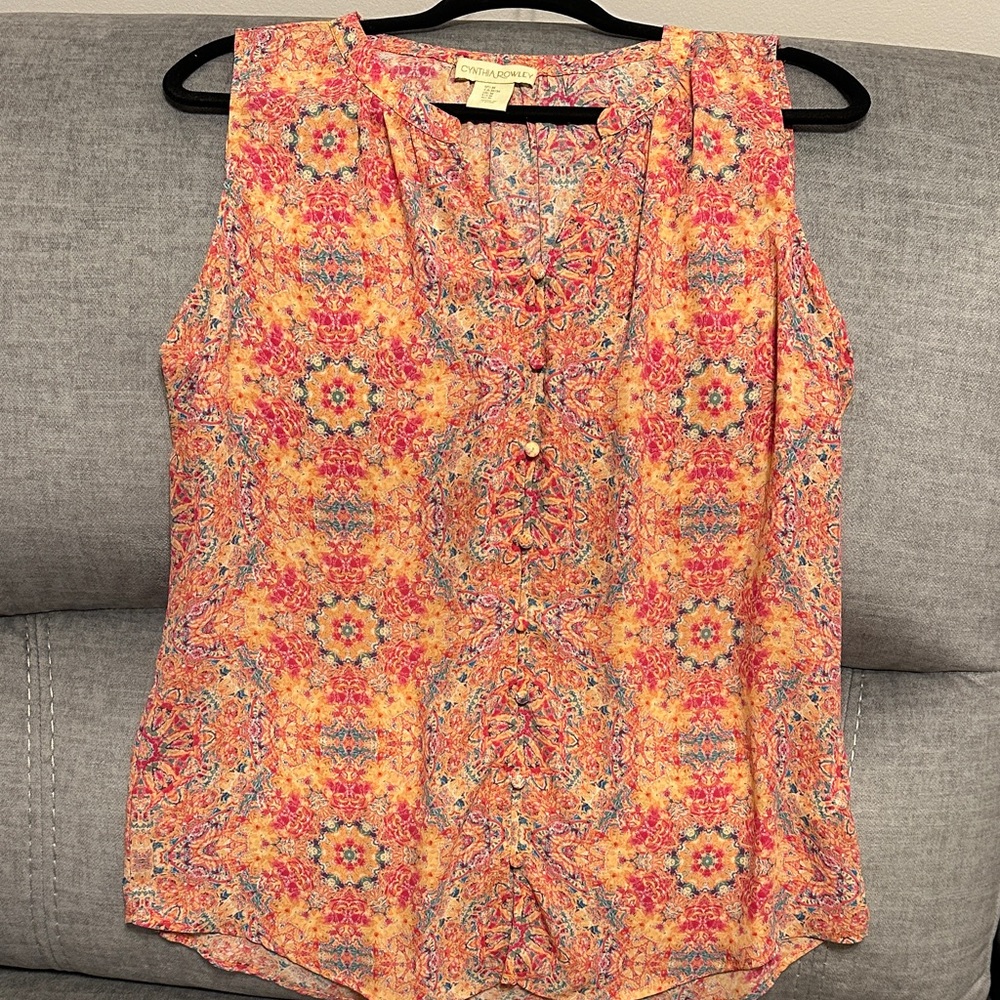 Cynthia Rowley Multicolor Patterned Blouse - image 1
